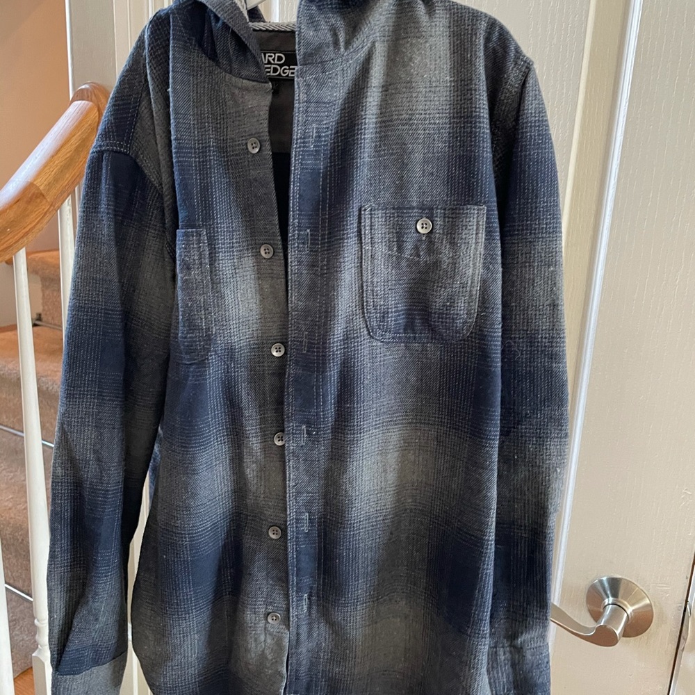 Hard Edge button down hoodie